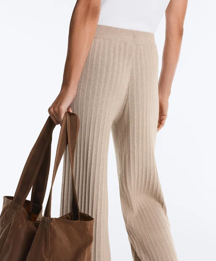 Rib-Knit Straight-Leg Trousers Rib-Knit Straight-Leg Trousers