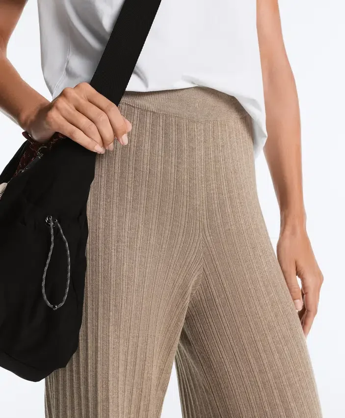Rib-Knit Straight-Leg Trousers Rib-Knit Straight-Leg Trousers