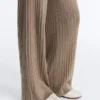 Rib-Knit Straight-Leg Trousers Rib-Knit Straight-Leg Trousers