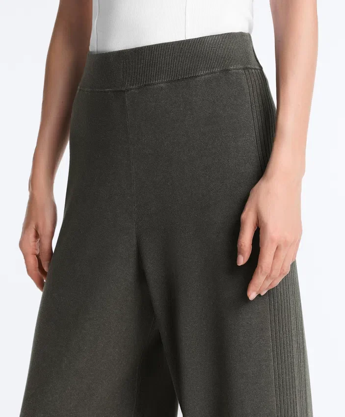 Rib Knit Straight-Leg Trousers Rib Knit Straight-Leg Trousers