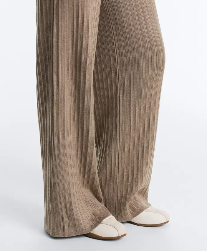 Rib-Knit Straight-Leg Trousers Rib-Knit Straight-Leg Trousers