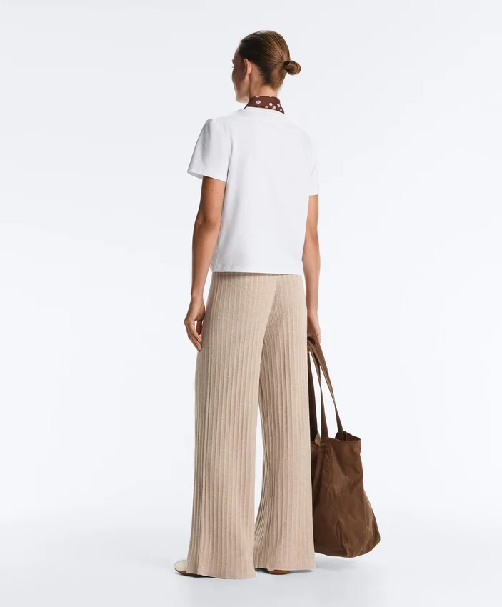 Rib-Knit Straight-Leg Trousers Rib-Knit Straight-Leg Trousers