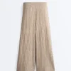 Rib-Knit Straight-Leg Trousers Rib-Knit Straight-Leg Trousers