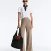 Rib-Knit Straight-Leg Trousers Rib-Knit Straight-Leg Trousers