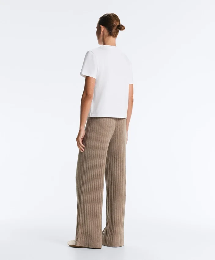 Rib-Knit Straight-Leg Trousers Rib-Knit Straight-Leg Trousers