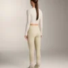 Rib Modal Blend Long Sleeve Crossover Tank Top Rib Modal Blend Long Sleeve Crossover Tank Top