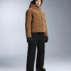 Satin Padded Jacket 80% Down and 20% Feather Minardi Piume Ski Water-Resistant