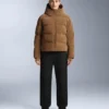 Satin Padded Jacket 80% Down and 20% Feather Minardi Piume Ski Water-Resistant