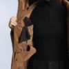 Satin Padded Jacket 80% Down and 20% Feather Minardi Piume Ski Water-Resistant