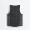 Seamless Sleeveless Smocked T-Shirt Seamless Sleeveless Smocked T-Shirt