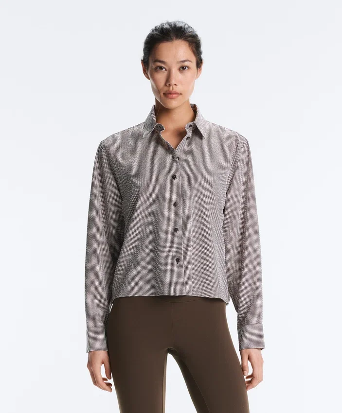 Short Gingham Lyocell Blend Shirt Short Gingham Lyocell Blend Shirt