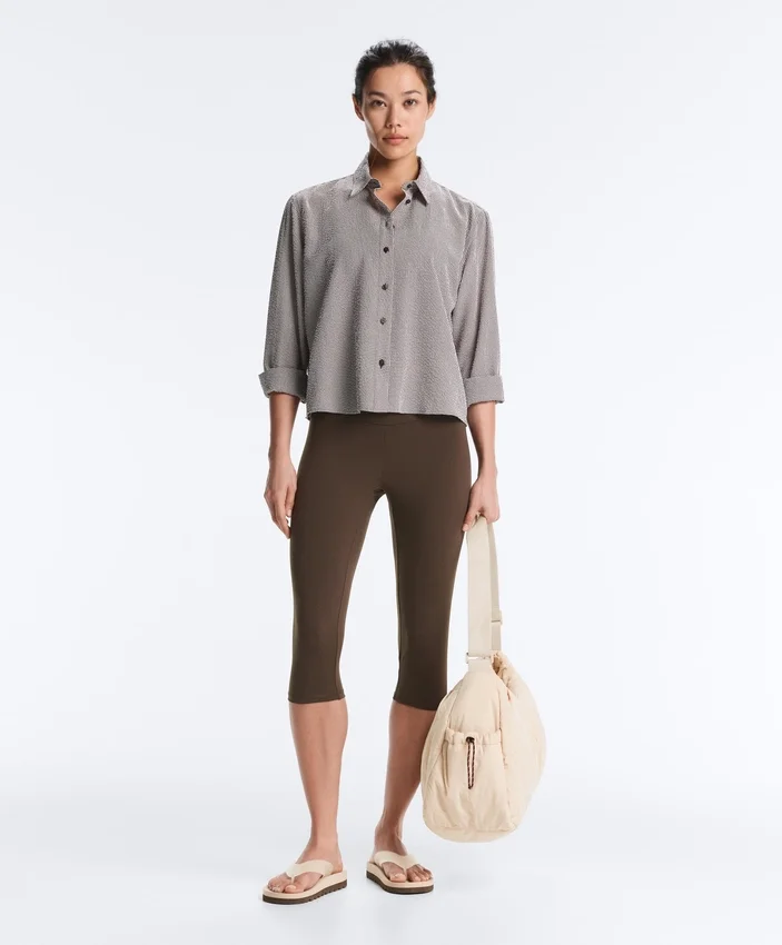 Short Gingham Lyocell Blend Shirt Short Gingham Lyocell Blend Shirt