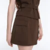 Short Piqué Skirt with Cotton Pockets Short Piqué Skirt with Cotton Pockets