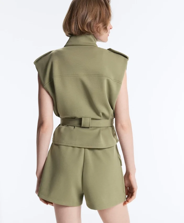 Short Piqué Skirt with Cotton Pockets Short Piqué Skirt with Cotton Pockets
