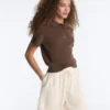 Short Sleeve Openwork Knit Polo Shirt Short Sleeve Openwork Knit Polo Shirt