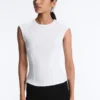 Short-Sleeved Rib Top with Cotton and Modal Short-Sleeved Rib Top with Cotton and Modal
