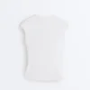 Short-Sleeved Rib Top with Cotton and Modal Short-Sleeved Rib Top with Cotton and Modal