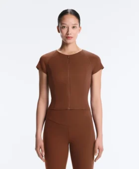 Short-Sleeved Zip T-Shirt