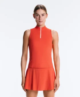 Sleeveless Half-Zip T-Shirt