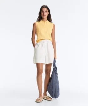 Sleeveless Open Knit Jumper