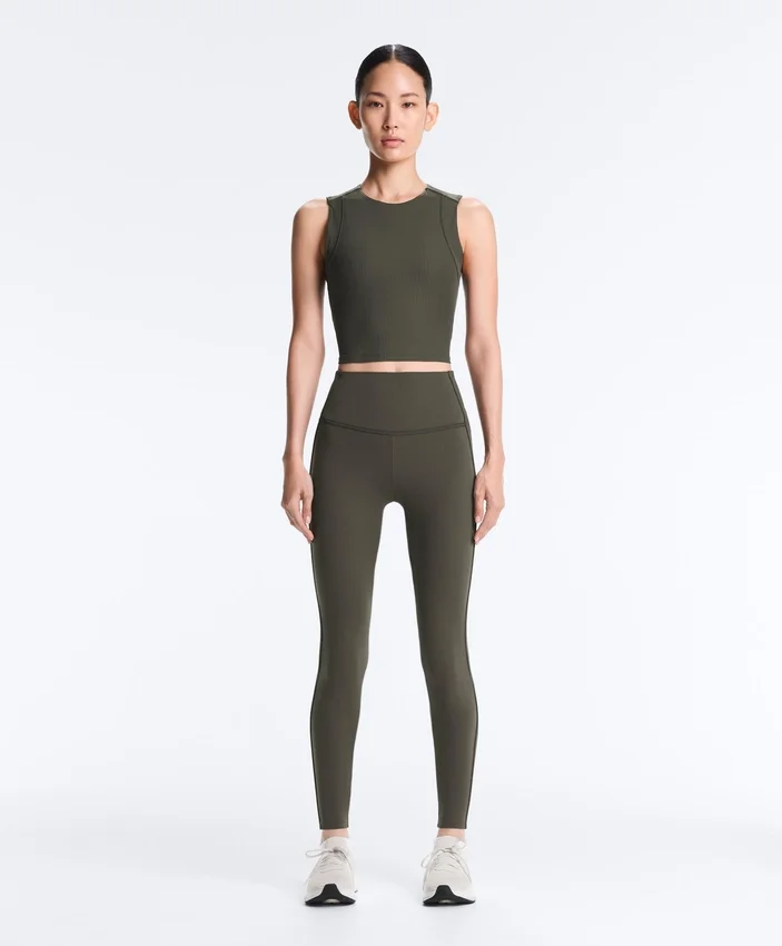 Comfortlux High Rise Rib Ankle-Length Leggings Comfortlux High Rise Rib Ankle-Length Leggings