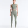 Comfortlux High Rise Rib Ankle-Length Leggings Comfortlux High Rise Rib Ankle-Length Leggings