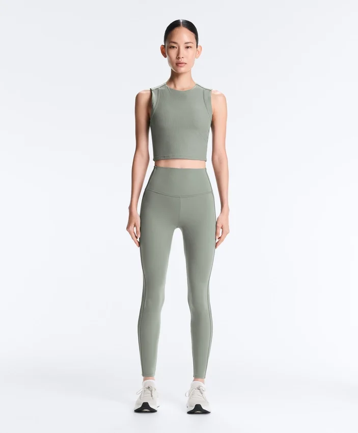 Comfortlux High Rise Rib Ankle-Length Leggings Comfortlux High Rise Rib Ankle-Length Leggings