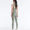 Comfortlux High Rise Rib Ankle-Length Leggings Comfortlux High Rise Rib Ankle-Length Leggings