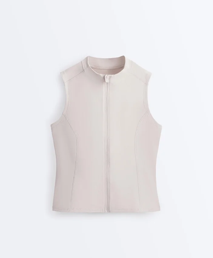 Sleeveless Zip T-Shirt Sleeveless Zip T-Shirt