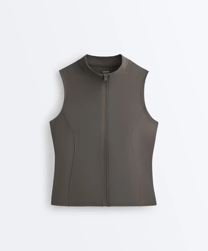 Sleeveless Zip T-Shirt Sleeveless Zip T-Shirt