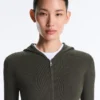 Slim Fit Knit Jacket with Hood Slim Fit Knit Jacket with Hood