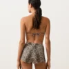 Snake Print High Rise Bikini Shorts Snake Print High Rise Bikini Shorts