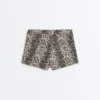 Snake Print High Rise Bikini Shorts Snake Print High Rise Bikini Shorts