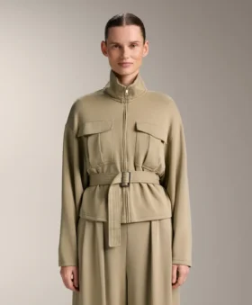 Soft-Touch Belted Jacket with Modal