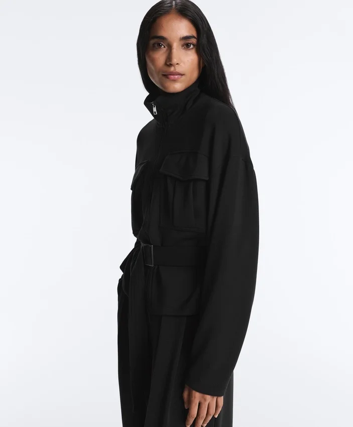 Soft-Touch Belted Jacket with Modal Soft-Touch Belted Jacket with Modal