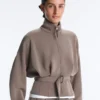 Soft-Touch Corset Belt Jacket with Modal