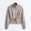 Soft-Touch Corset Belt Jacket with Modal Soft-Touch Corset Belt Jacket with Modal