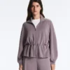 Soft-Touch Modal Jacket with Adjustable Waist and High Collar Soft-Touch Modal Jacket with Adjustable Waist and High Collar