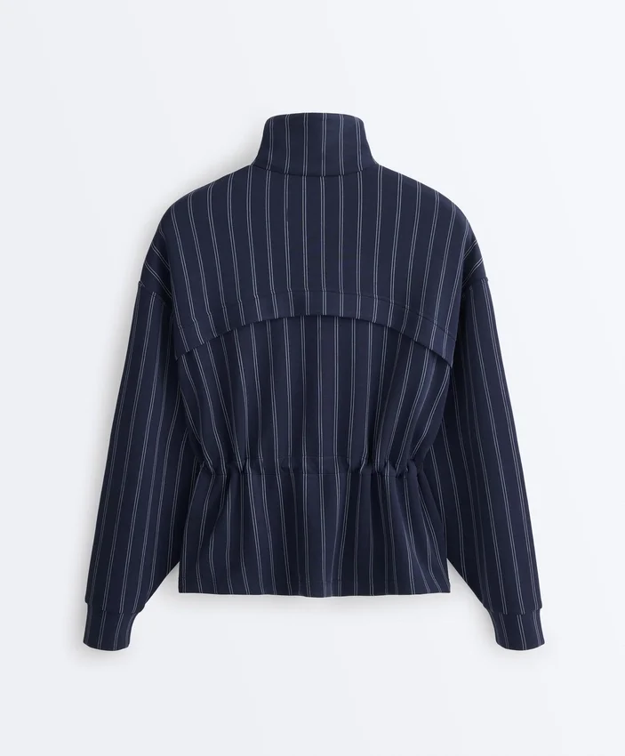 Soft-Touch Modal Jacket with Adjustable Waist and High Collar Soft-Touch Modal Jacket with Adjustable Waist and High Collar