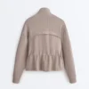 Soft-Touch Modal Jacket with Adjustable Waist and High Collar Soft-Touch Modal Jacket with Adjustable Waist and High Collar