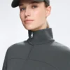 Soft-Touch Modal Jacket with Adjustable Waist and High Collar Soft-Touch Modal Jacket with Adjustable Waist and High Collar