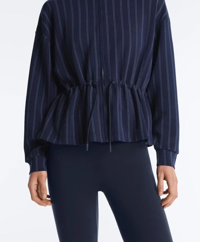Soft-Touch Modal Jacket with Adjustable Waist and High Collar Soft-Touch Modal Jacket with Adjustable Waist and High Collar