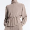Soft-Touch Modal Jacket with Adjustable Waist and High Collar Soft-Touch Modal Jacket with Adjustable Waist and High Collar