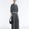 Soft-Touch Modal Jacket with Adjustable Waist and High Collar Soft-Touch Modal Jacket with Adjustable Waist and High Collar