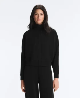 Soft-Touch Modal Jacket with Hemstitch