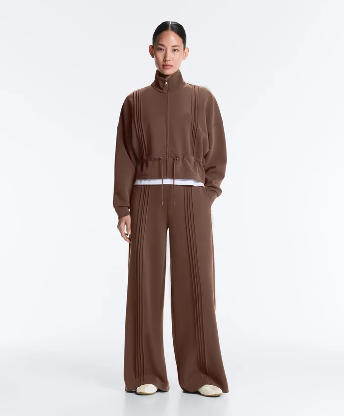 Soft-Touch Modal Jacket with Rib Trim Soft-Touch Modal Jacket with Rib Trim