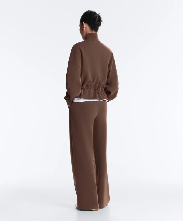 Soft-Touch Modal Jacket with Rib Trim Soft-Touch Modal Jacket with Rib Trim