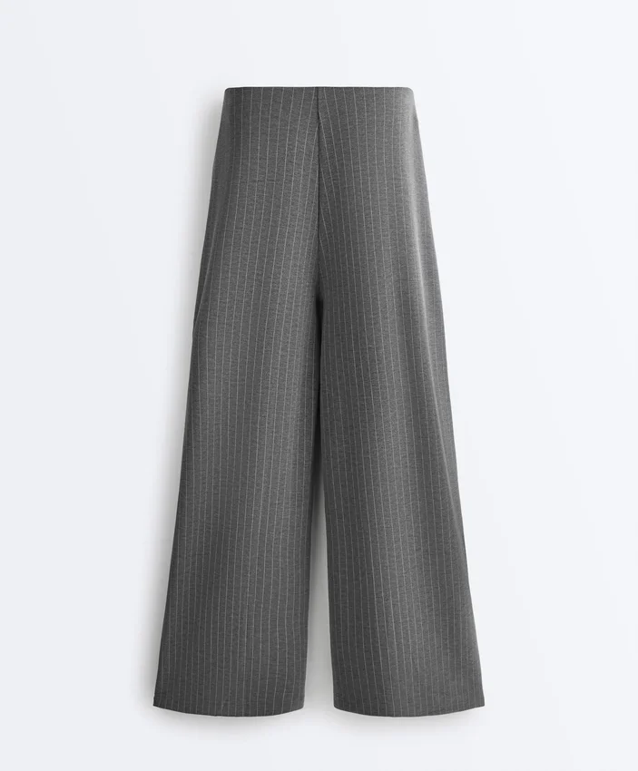 Soft-Touch Modal Pinstripe Wide-Leg Trousers Soft-Touch Modal Pinstripe Wide-Leg Trousers