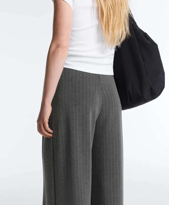 Soft-Touch Modal Pinstripe Wide-Leg Trousers Soft-Touch Modal Pinstripe Wide-Leg Trousers