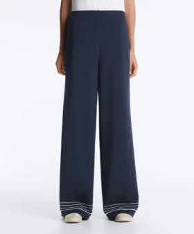 Soft-Touch Modal Trousers with Sailor Stripe Detail